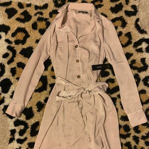Taupe silk dress